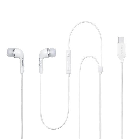 Samsung Original IC050 Type-C Wired In-Ear Earphones with Mic (White) | Noise Isolation | Suraj Electronics Delhi NCR