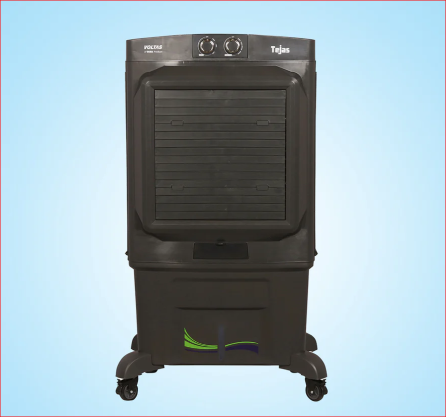 Voltas 110L Desert Cooler Tejas 110 | Honeycomb Cooling | Ice Chamber | Inverter Support | Heavy Duty Wheels