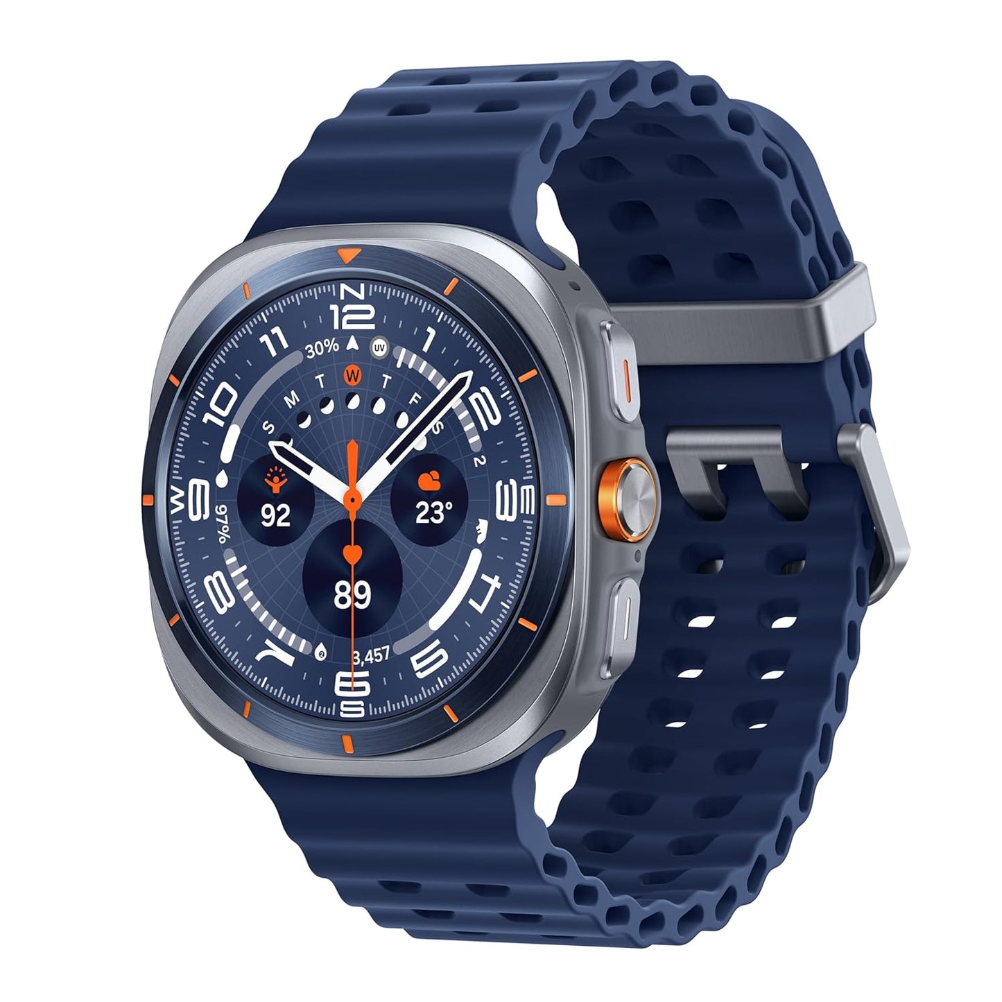Samsung Galaxy Watch Ultra (47mm, LTE, Titanium Blue) with Upto 100h Battery | 3nm Processor | Dual GPS | Quick Button/Siren | Sapphire Glass | 10ATM & IP68 | BP & ECG Monitor | Energy Score & Ages