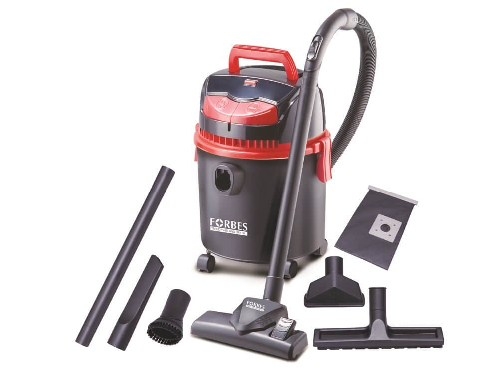 Eureka Forbes Trendy Wet & Dry DX 1150-Watt Vacuum Cleaner (Black & Red) – Powerful Suction & Blower, Dual Function for Wet & Dry Cleaning, 10L Dust + 8L Water Capacity