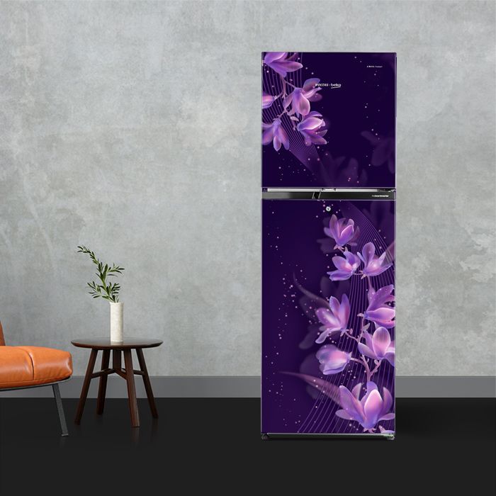 Voltas Beko RFF270D/W0NPR0I 230 L 2 Star Frost Free Double Door Refrigerator | NeoFrost Dual Cooling | ProSmart Inverter Compressor | Nightangle Purple | 2025 Model