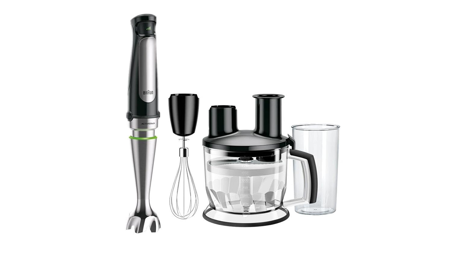 Braun MQ7075X MultiQuick 7 Hand Blender | 1000W ActiveBlade | SmartSpeed | 1.5L Food Processor | Suraj Electronics Delhi NCR