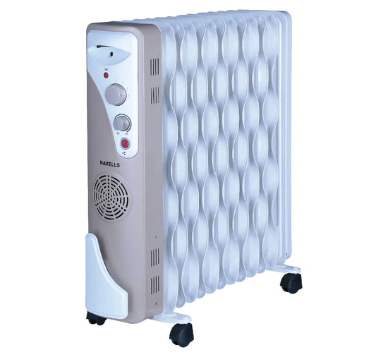 Havells OFR 15 Wave GHROFBZC290 Fins with Fan White 2900 W Oil Heater