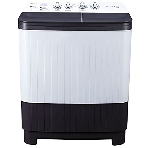 Voltas Beko WTT85DGRG 8.5 Kg Semi Automatic Washing Machine (5 Star, Double Waterfall, 1300 RPM, Soft Close Lid, Grey) – Made in India