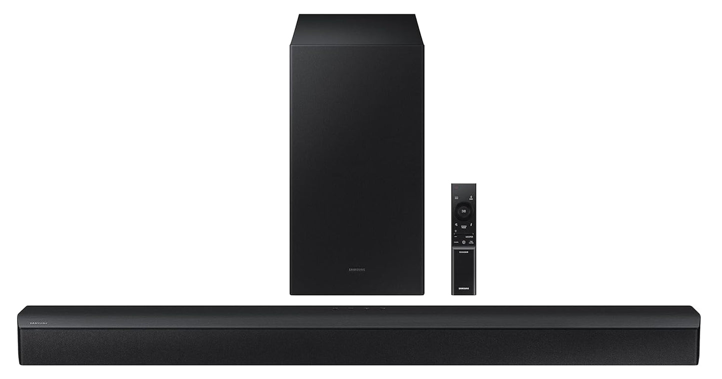 Samsung HW-B450F/XL 2.1 Channel Dolby Digital Soundbar | 300W Power | Wireless Subwoofer | Bluetooth | Game &amp; Bass Boost Modes | Suraj Electronics