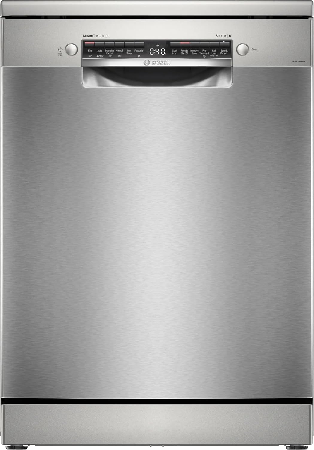 Bosch Series 6 15 Place Settings Dishwasher (SMS6HMI01I) | IOT Enabled | EcoSilence Drive | Intensive Kadhai Wash | Silver Inox | Suraj Electronics Delhi NCR