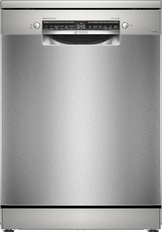 Bosch Series 6 15 Place Settings Dishwasher (SMS6HMI01I) | IOT Enabled | EcoSilence Drive | Intensive Kadhai Wash | Silver Inox | Suraj Electronics Delhi NCR