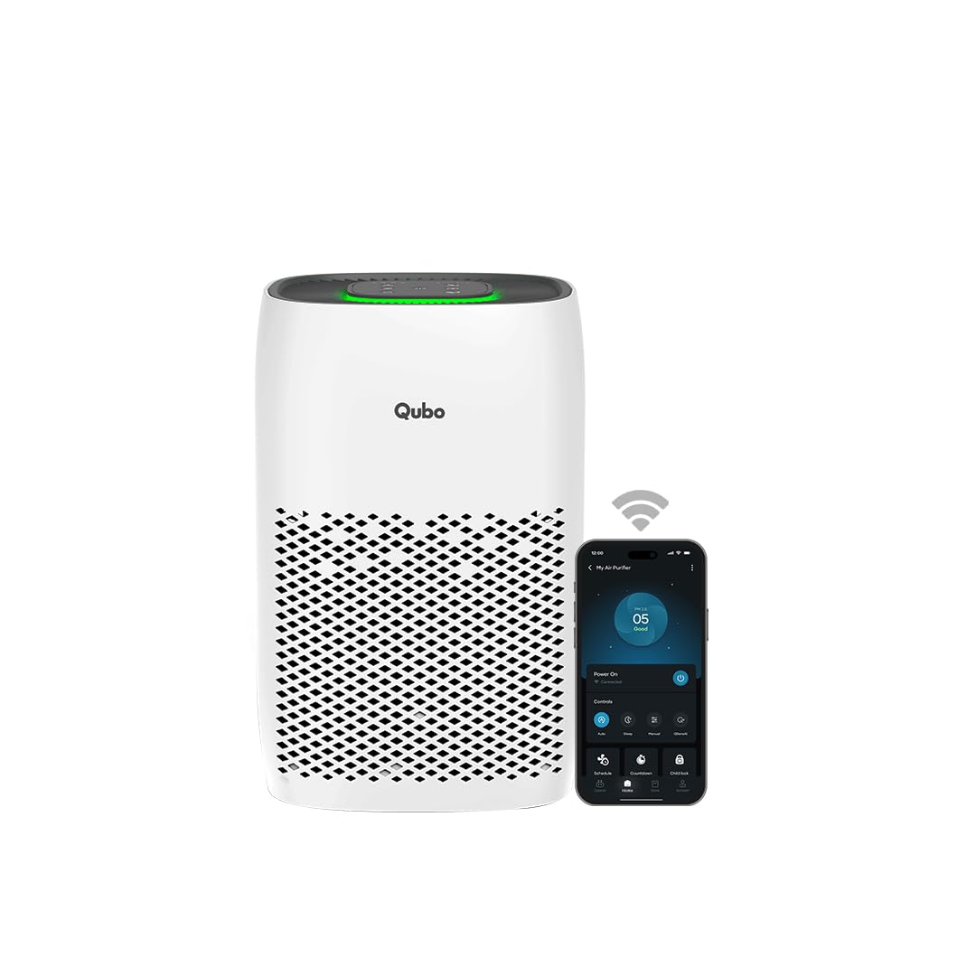 Qubo Smart Air Purifier Q200 | 4-Layer Filtration | HEPA H13 | QSensAI Smart Mode | App &amp; Voice Control | 200 Sq. Ft. Coverage | Suraj Electronics