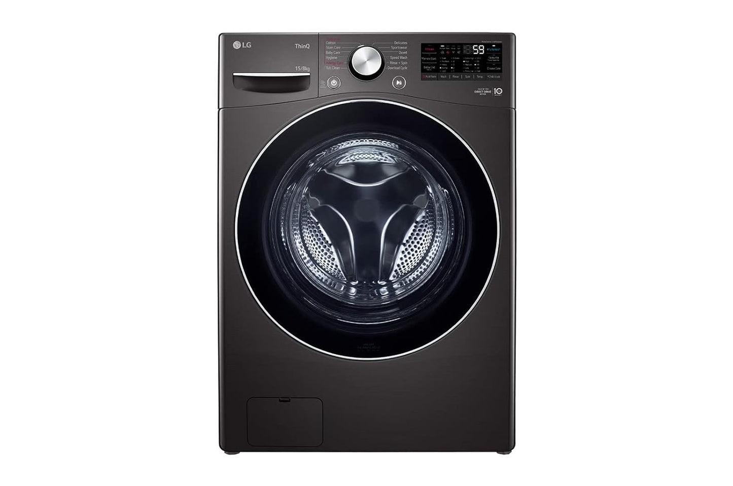 LG FHD1508STB Front Load Washer-Dryer with AI Direct Drive, Turbowash, Steam and ThinQ (15/8 kg, Black VCM)