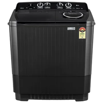 LG P8535SLMZ 8.5 Kg 5 Star Semi Automatic Top Load Washing Machine | Roller Jet Pulsator | Soak & Wind Jet Dry | 1400 RPM | Rat Away | Full Black