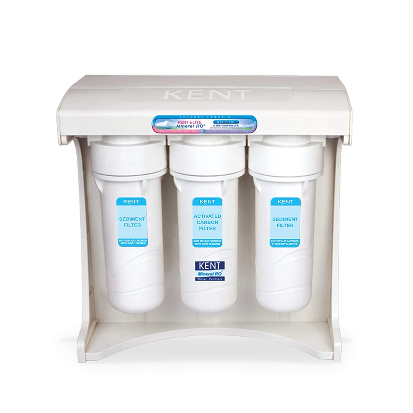 KENT Elite Plus Optional storage 50 litre Under the counter RO+UF+TDS Controller (White)