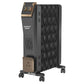 Havells GHROFCJK240 9 Fin Hestio Wave Fin OFR (Oil Filled Radiator)|Room Heater|2400 W|3 Heat Settings & PTC Fan Heater|Inclined Control Panel|Retractable Wheels| Comfortable Breathing|360° Heating (Black)