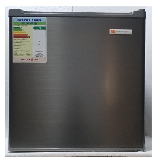 White Westinghouse WRC44W 44 L Mini Refrigerator | CFC Free | Manual Defrost | Separate Freezer | Reversible Door | Adjustable Temperature | Silver Grey