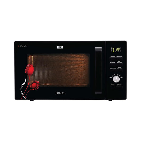 IFB 30BC5 30 Litre Convection Microwave Oven Air Fry and Dual Heaters| Oil-Free Cooking | Steam Clean | 22 Auto Cook Menus | Black | Buy Online at Suraj Electronics