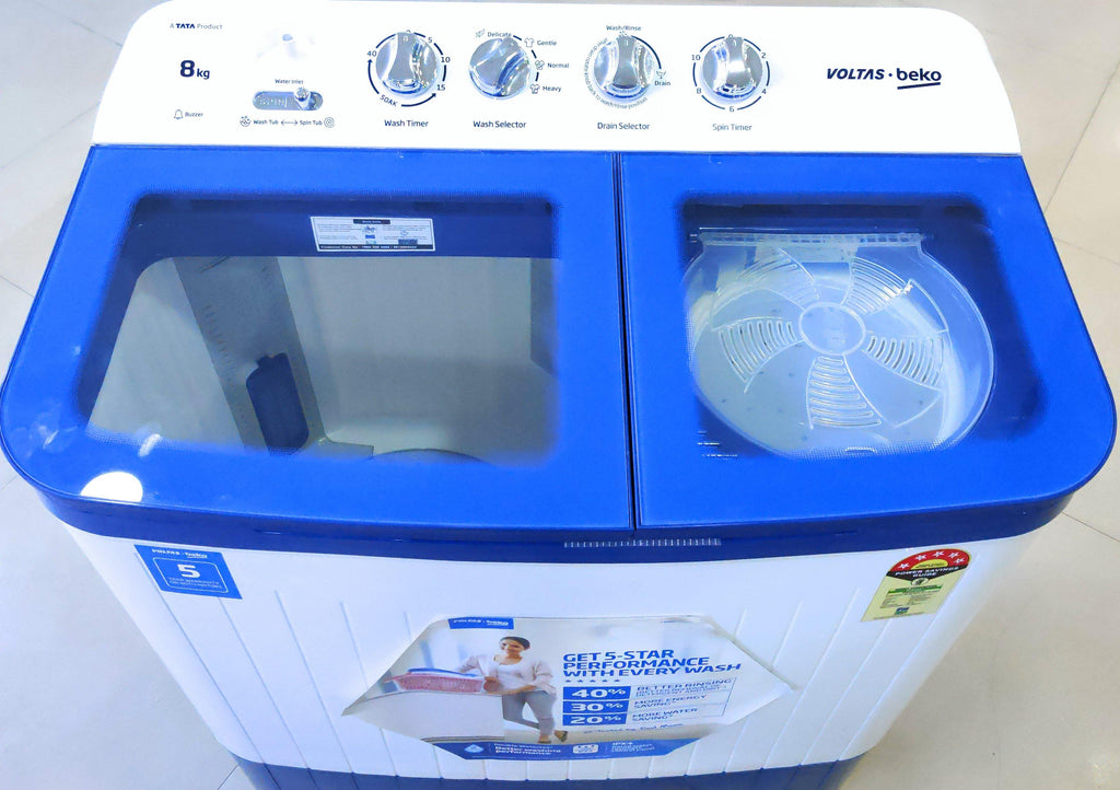 Voltas Beko WTT80DBLG  Semi Automatic Washing Machine Beko BLUE 8.0 Kg