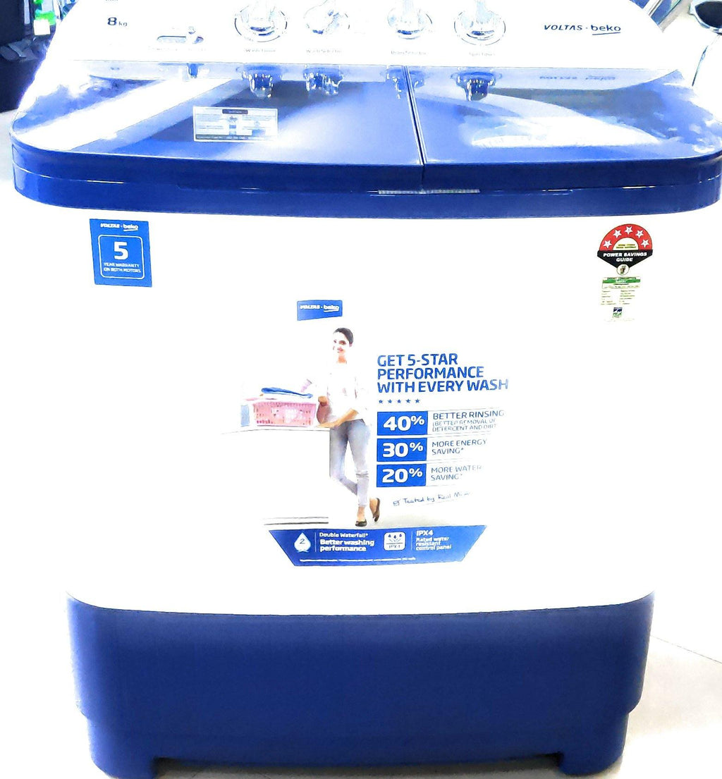Voltas Beko WTT80DBLG  Semi Automatic Washing Machine Beko BLUE 8.0 Kg