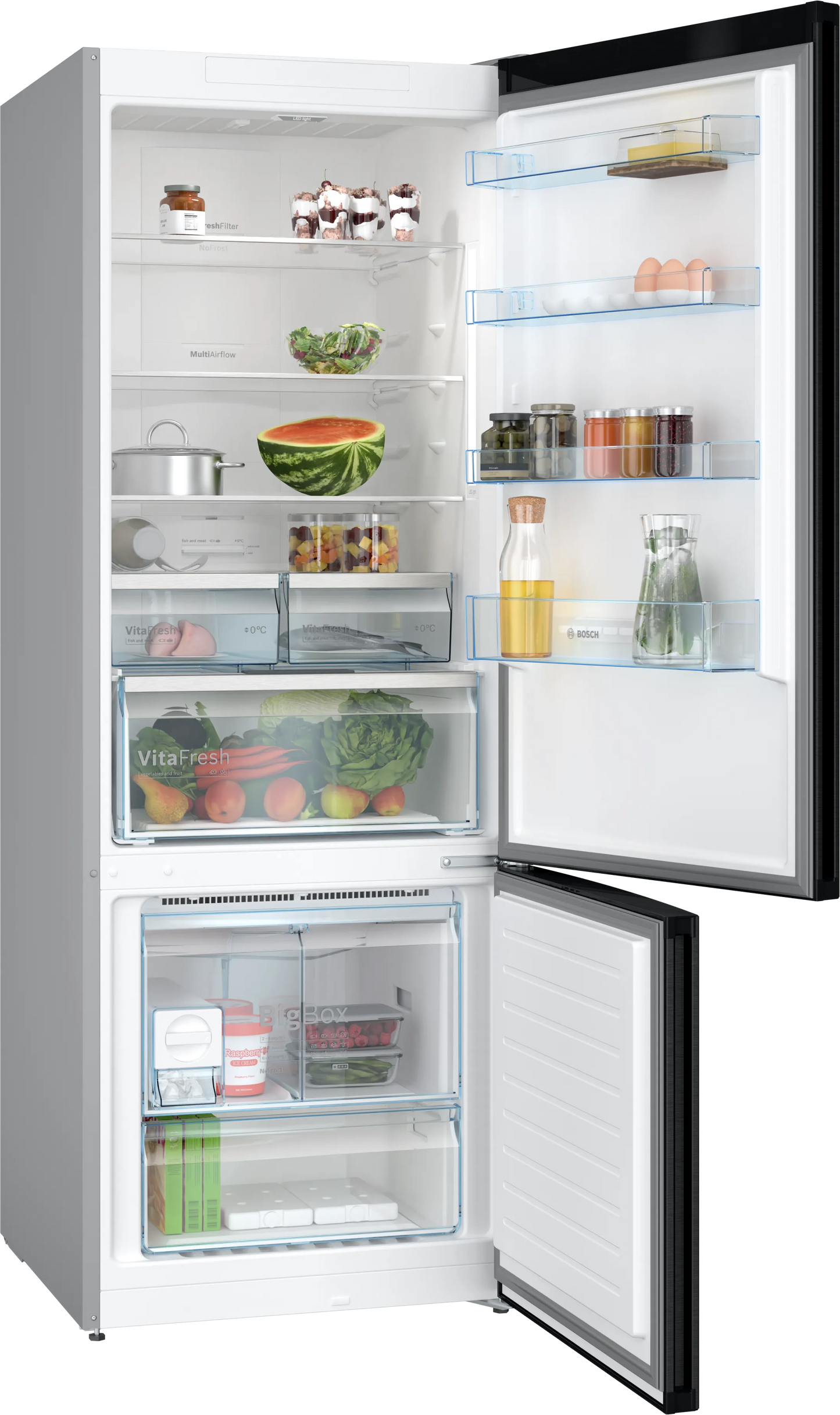 Bosch KGN56CX41I 508L Frost-Free Bottom Freezer Refrigerator | 2 Star Inverter | Black Inox | VarioInverter Compressor