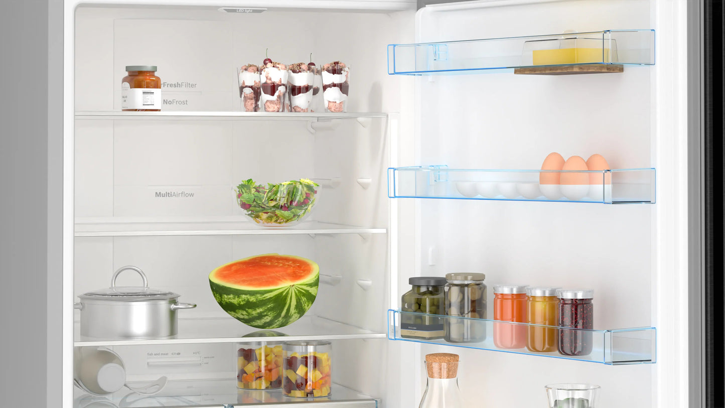 Bosch KGN56CX41I 508L Frost-Free Bottom Freezer Refrigerator | 2 Star Inverter | Black Inox | VarioInverter Compressor