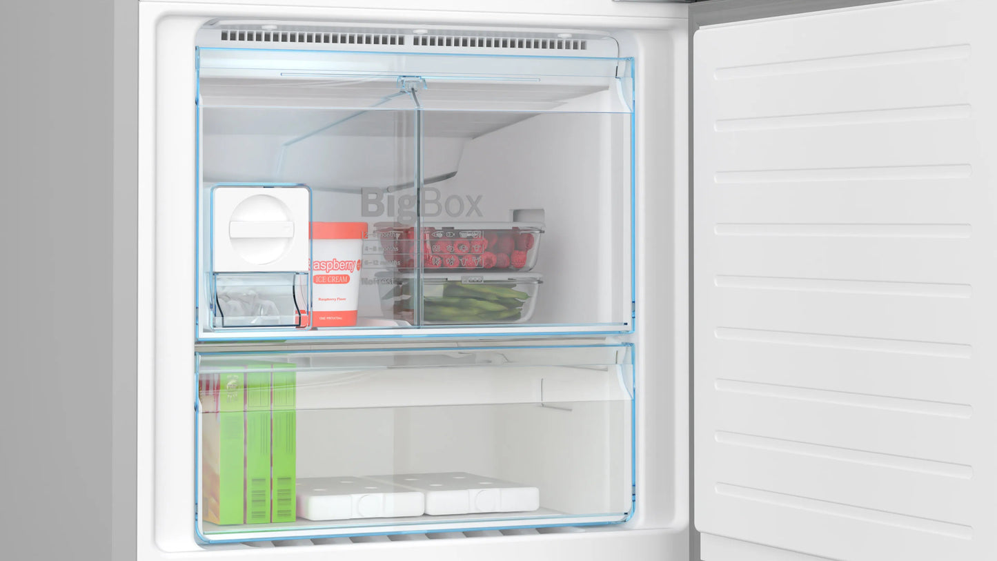 Bosch KGN56CX41I 508L Frost-Free Bottom Freezer Refrigerator | 2 Star Inverter | Black Inox | VarioInverter Compressor