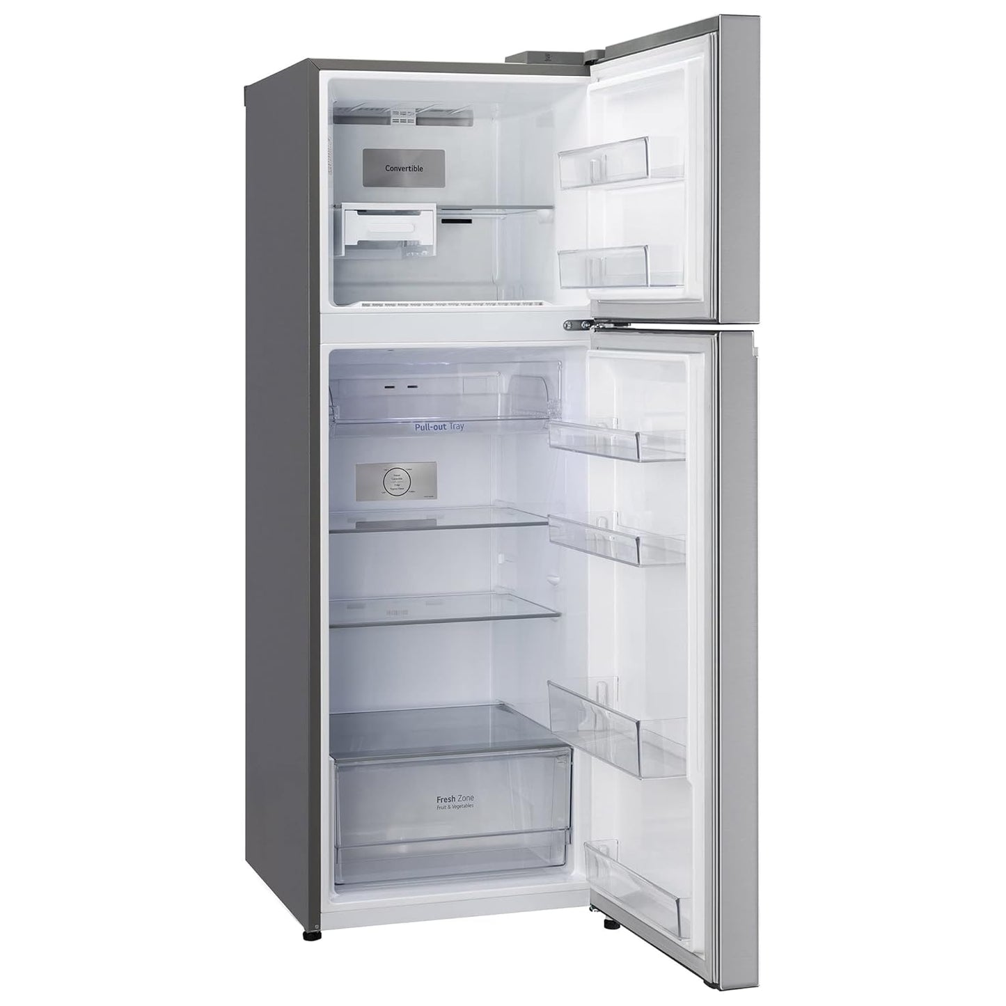 LG GL-S342SPZY 322L 2 Star Frost-Free Double Door Refrigerator | Convertible | Smart Inverter Compressor | Multi Air Flow | Shiny Steel