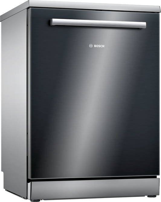 Bosch SMS4HMB62T Series 6 15 Place Settings Free-Standing Dishwasher 60 cm (Black, Home Connect, Self-Cleaning Filter, SpeedPerfect+)