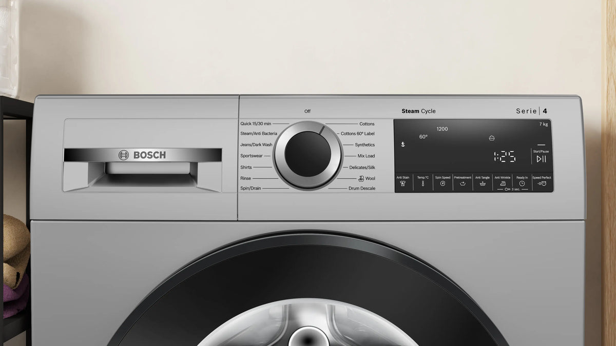 Bosch Series 4 washing machine, front loader 7 kg 1200 rpm — WGA1220SIN — alternate view