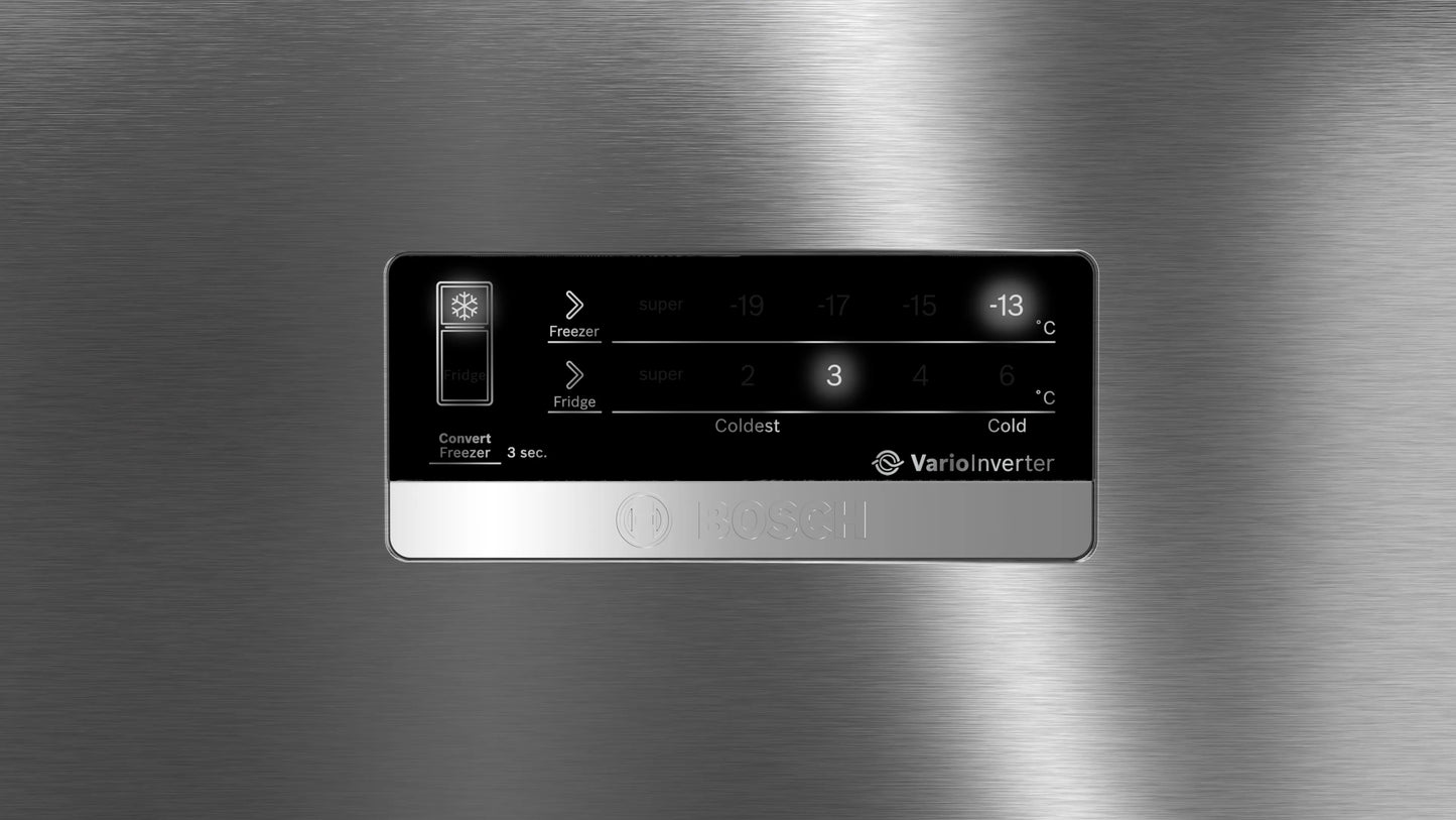 Bosch CTC39K03NI Series 4 368L 3 Star Frost Free Double Door Refrigerator | Vario Inverter Compressor | Multi Airflow Cooling | Suraj Electronics Delhi NCR