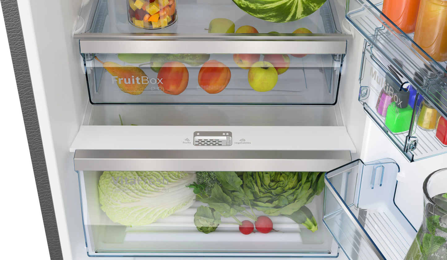 Bosch CTC39K03NI Series 4 368L 3 Star Frost Free Double Door Refrigerator | Vario Inverter Compressor | Multi Airflow Cooling | Suraj Electronics Delhi NCR