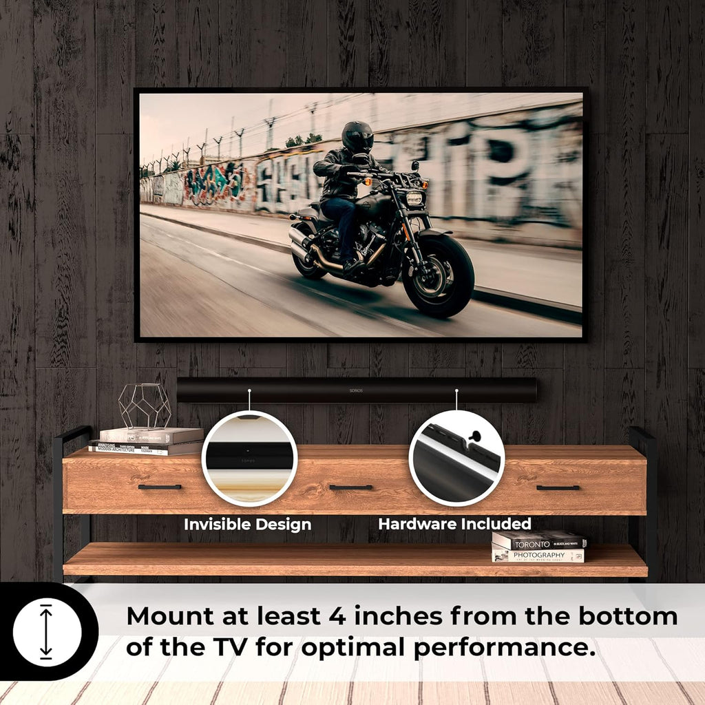 Sonos Arc Wall Mount Bracket (Black) – Compatible with Sonos Arc & Arc Ultra Soundbar | Hidden Design, Smart EQ Optimization, 24-Hour Delivery in Delhi NCR
