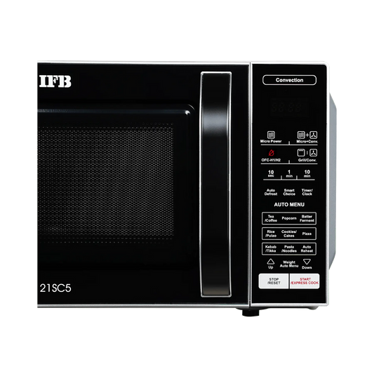 IFB 21SC5 21 L Convection Microwave Oven (Metallic Silver) | 71 Auto Cook Menus | Steam Clean | Oil-Free Cooking | Grill, Bake, Reheat & Ferment | 3-Year Magnetron Warranty