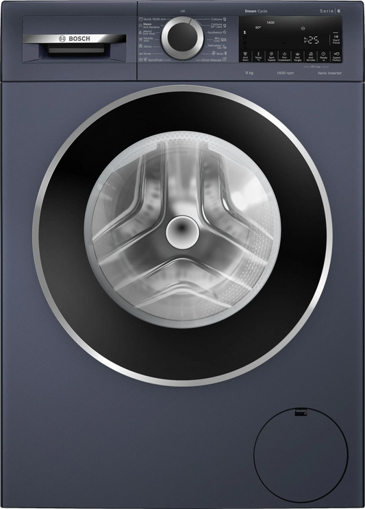 Bosch Series 4 washing machine, front loader 8 kg 1400 rpm — WGA2341PIN — product view