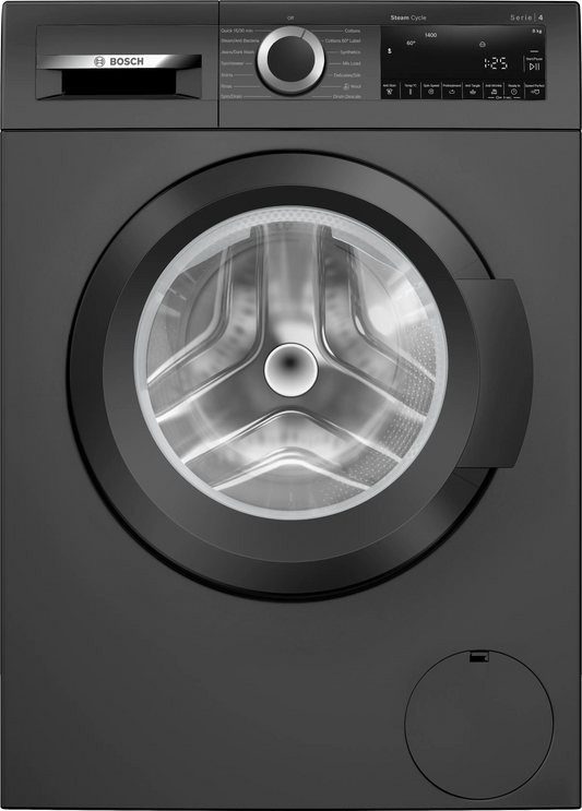 Bosch Series 4 washing machine, front loader 8 kg 1400 rpm — WGA1340TIN — product view