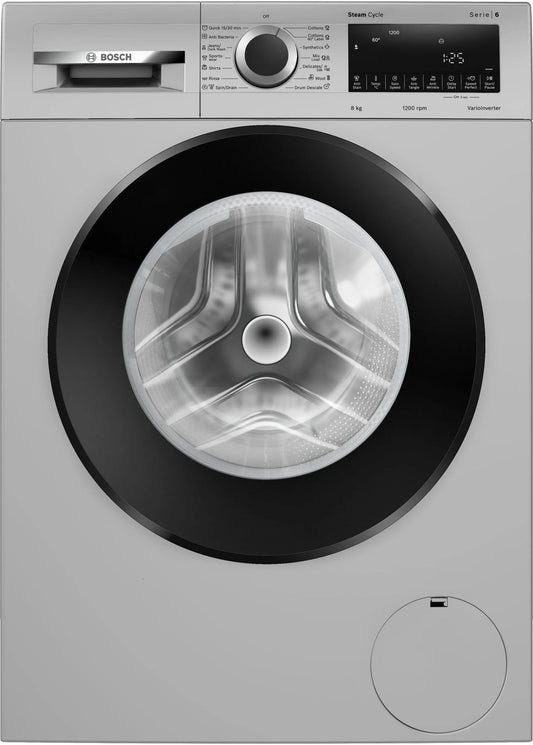 Bosch WGA1320SIN 8kg 1200 RPM Series 6 Front Load Washing Machine | AntiStain | SpeedPerfect | EcoSilence Drive | AntiWrinkle | Made in India | 3+12 Year Warranty