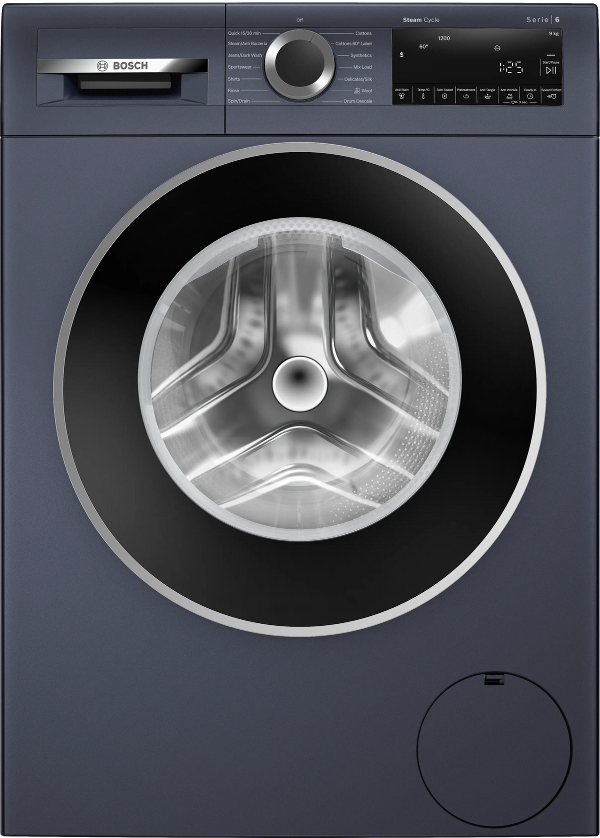 Bosch Series 6 washing machine, front loader 9 kg 1200 rpm — WGA1420PIN — product view