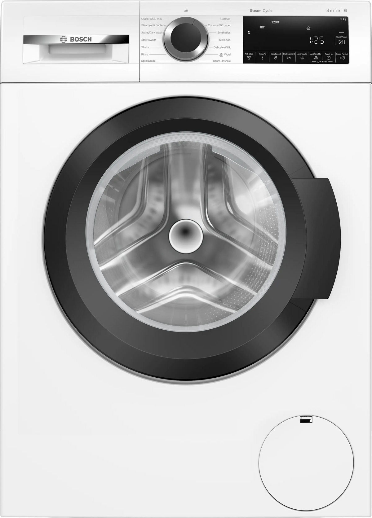 Bosch Series 6 washing machine, front loader 9 kg 1200 rpm — WGA14200IN — product view