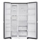 LG GL-B257JDS3 650 L 3 Star Side-by-Side Inverter Refrigerator | Convertible Freezer | Smart Diagnosis | Multi Air Flow | Auto Smart Connect | Dazzle Steel