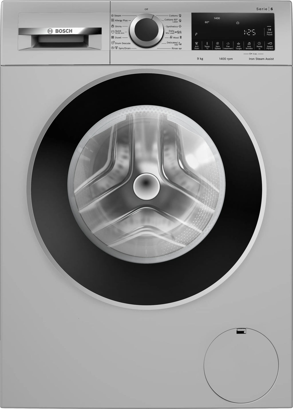 Bosch WGA244ZSIN 9 Kg 5 Star Front Load Washing Machine | 1400 RPM | AntiStain | EcoSilence Drive | Inbuilt Heater | SpeedPerfect