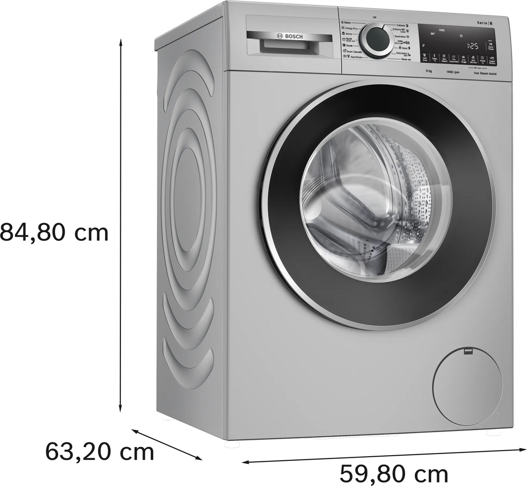 Bosch WGA244ZSIN 9 Kg 5 Star Front Load Washing Machine | 1400 RPM | AntiStain | EcoSilence Drive | Inbuilt Heater | SpeedPerfect