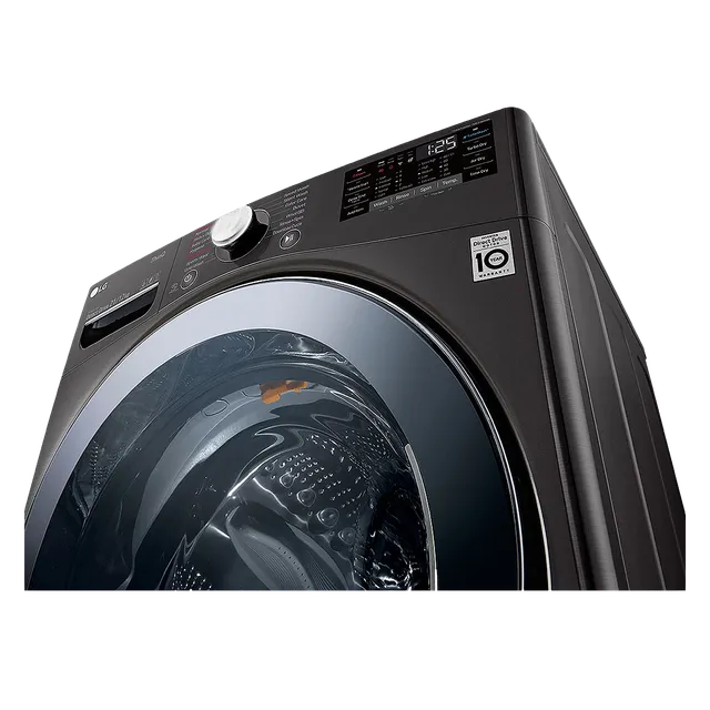 LG FHD2112STB 21/12 Kg 5 Star Inverter Front Load Washer Dryer with Steam, TurboWash & Wi-Fi – Black VCM