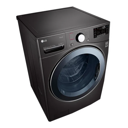 LG FHD2112STB 21/12 Kg 5 Star Inverter Front Load Washer Dryer with Steam, TurboWash & Wi-Fi – Black VCM