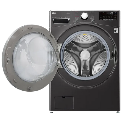 LG FHD2112STB 21/12 Kg 5 Star Inverter Front Load Washer Dryer with Steam, TurboWash & Wi-Fi – Black VCM