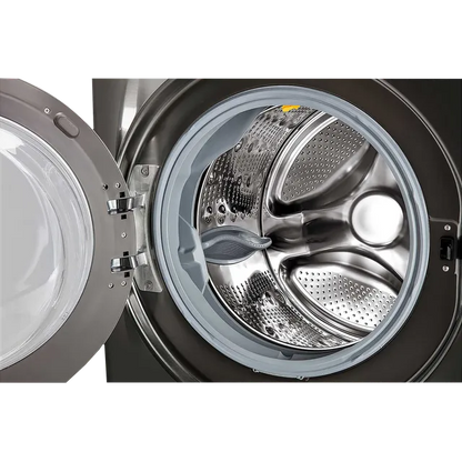 LG FHD2112STB 21/12 Kg 5 Star Inverter Front Load Washer Dryer with Steam, TurboWash & Wi-Fi – Black VCM