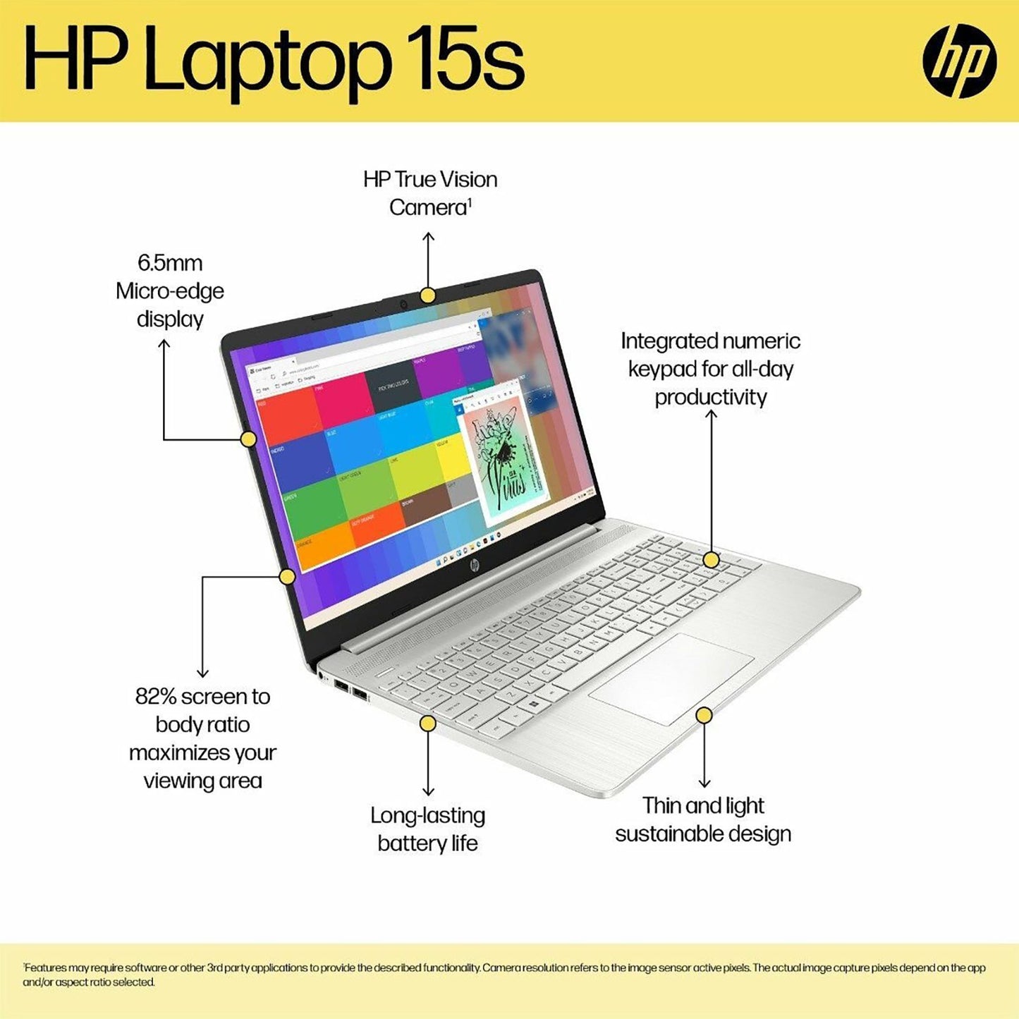 HP 15s-eq2144AU AMD Ryzen 5 (15.6 inch, 8GB, 512GB, Windows 11, MS Office 2019, AMD Radeon Graphics, FHD Display, Natural Silver, 50M63PA)