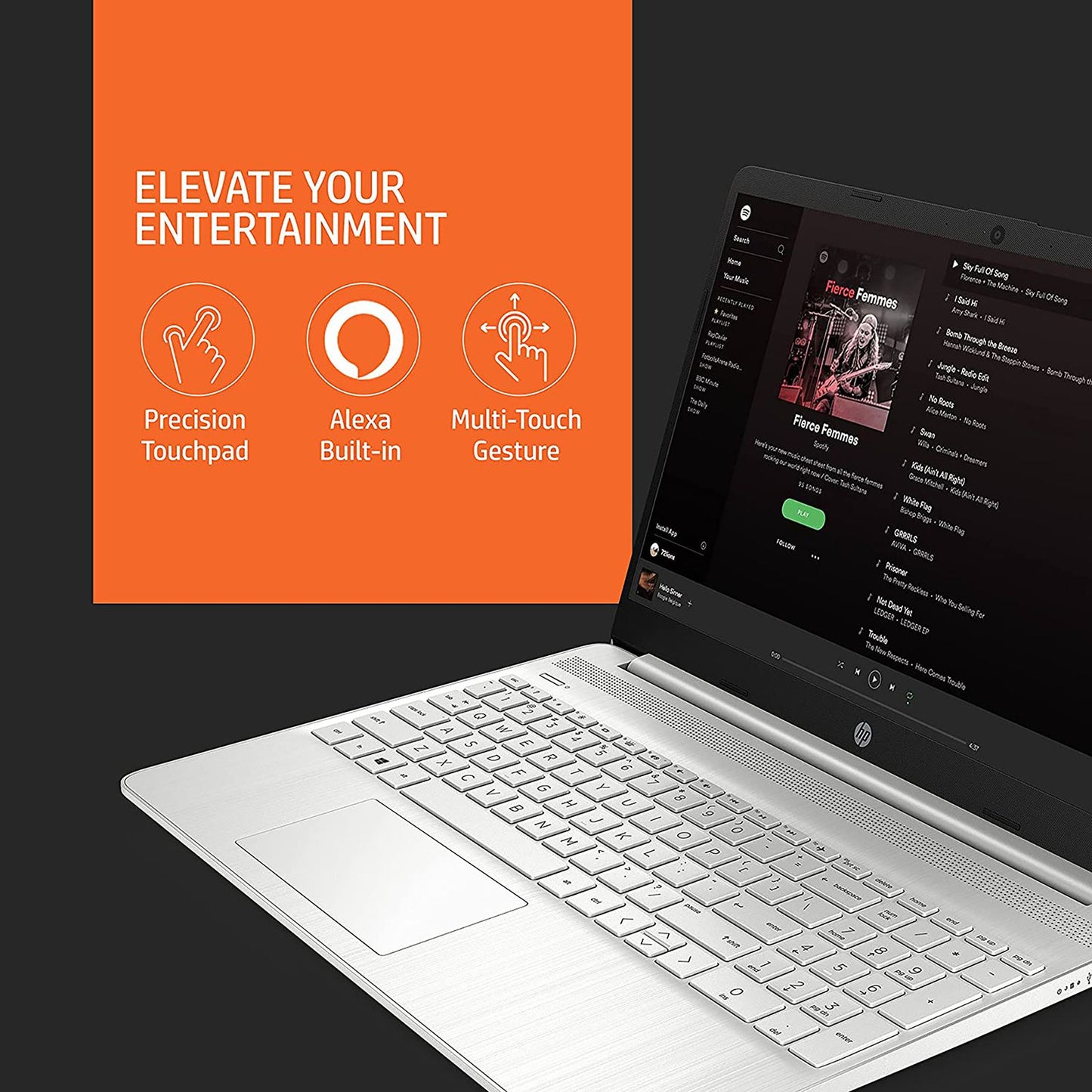 HP 15s-eq2144AU AMD Ryzen 5 (15.6 inch, 8GB, 512GB, Windows 11, MS Office 2019, AMD Radeon Graphics, FHD Display, Natural Silver, 50M63PA)