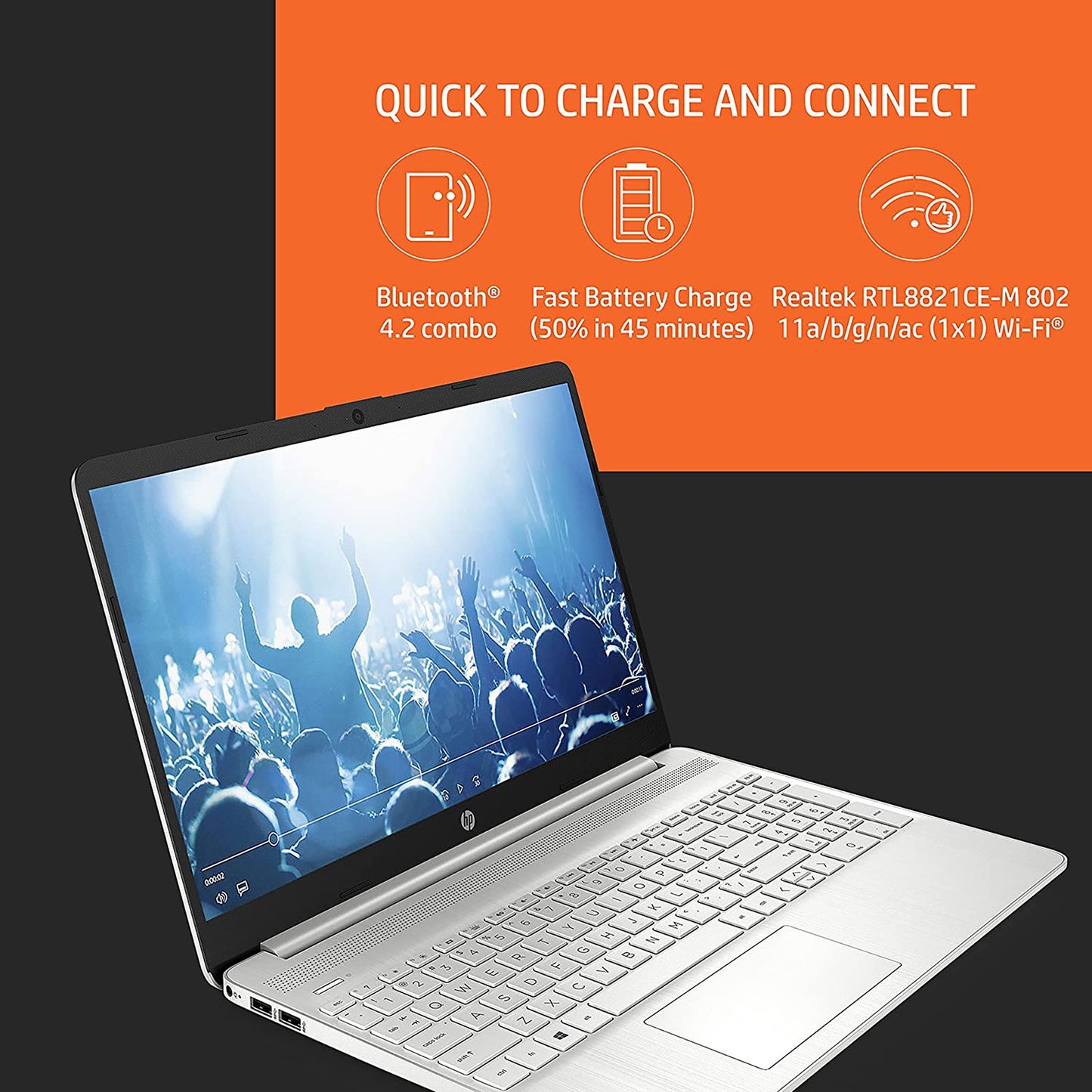 HP 15s-eq2144AU AMD Ryzen 5 (15.6 inch, 8GB, 512GB, Windows 11, MS Office 2019, AMD Radeon Graphics, FHD Display, Natural Silver, 50M63PA)