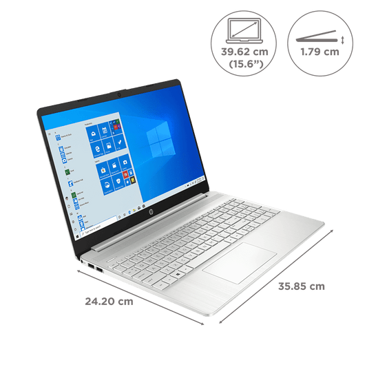 HP 15s-eq2144AU AMD Ryzen 5 (15.6 inch, 8GB, 512GB, Windows 11, MS Office 2019, AMD Radeon Graphics, FHD Display, Natural Silver, 50M63PA)