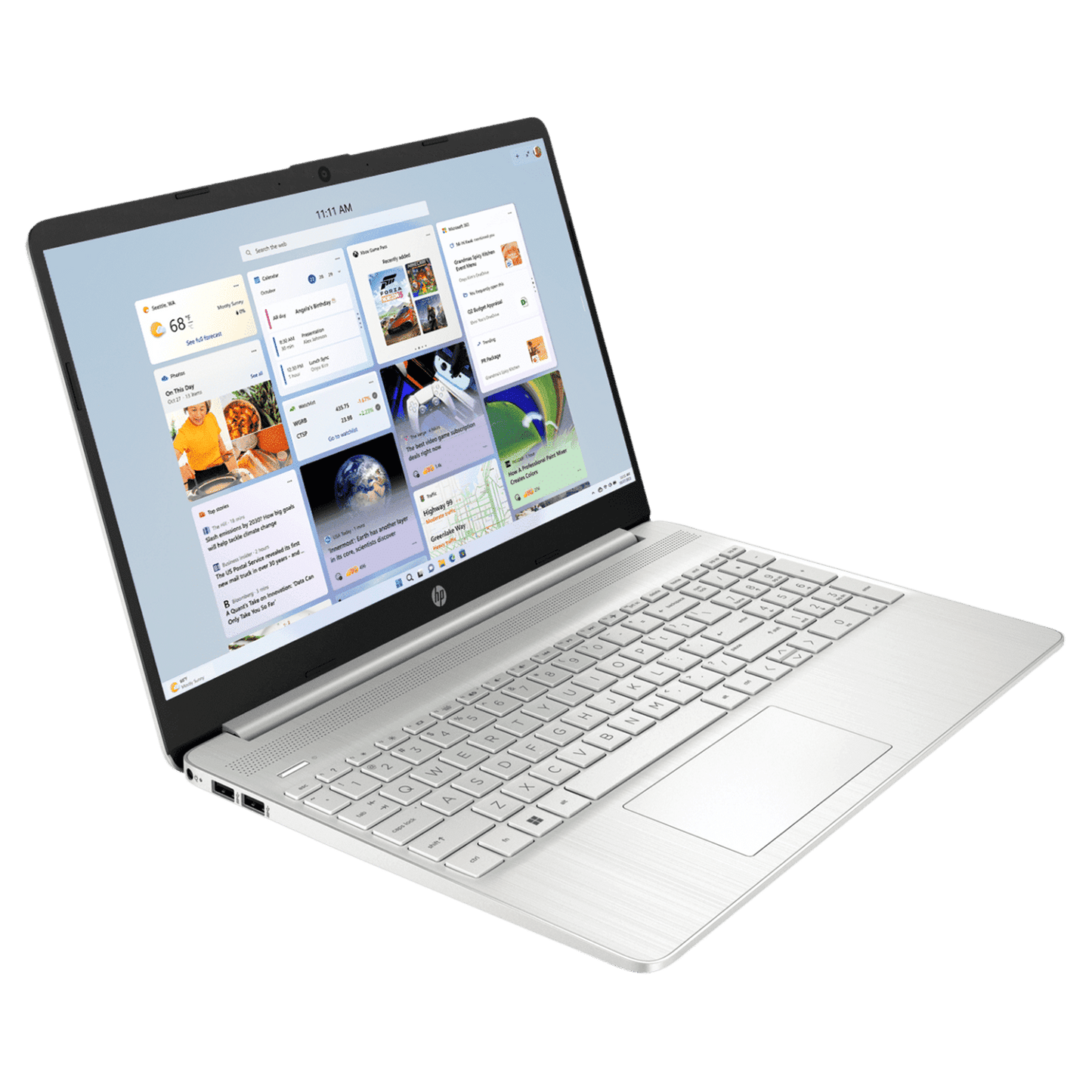 HP 15s-eq2144AU AMD Ryzen 5 (15.6 inch, 8GB, 512GB, Windows 11, MS Office 2019, AMD Radeon Graphics, FHD Display, Natural Silver, 50M63PA)
