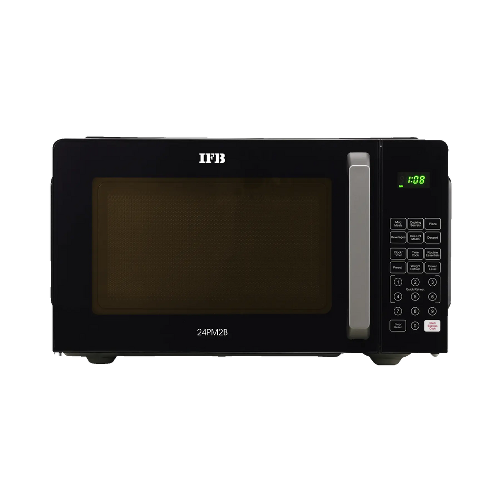 IFB 24PM2B 24 L Solo Microwave Oven | 69 Auto Cook Menus | Touch Keypad | Anti-Rust Cavity | Black