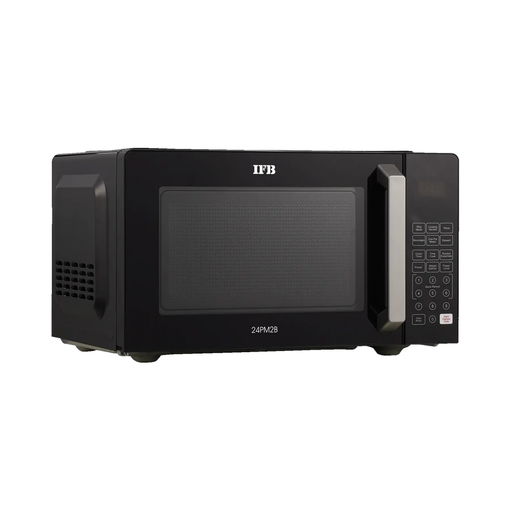 IFB 24PM2B 24 L Solo Microwave Oven | 69 Auto Cook Menus | Touch Keypad | Anti-Rust Cavity | Black