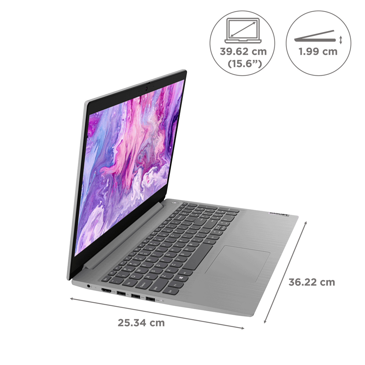 Lenovo IdeaPad 3 15IGL05 Intel Celeron (15.6 inch, 8GB, 256GB, Windows 11, MS Office 2021, Intel UHD Graphics, FHD Display, Platinum Grey, 81WQ00MQIN)